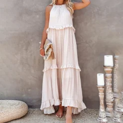 Jurken & Jumpsuits Dames*ABELLA - Stijlvolle lange zomerjurk