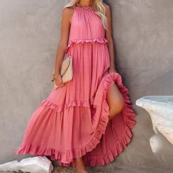 Jurken & Jumpsuits Dames*ABELLA - Stijlvolle lange zomerjurk