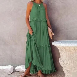 Jurken & Jumpsuits Dames*ABELLA - Stijlvolle lange zomerjurk