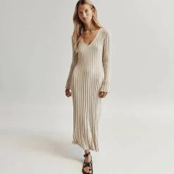 Jurken & Jumpsuits Dames*ABIGAIL - Luchtige gebreide maxi zomerjurk