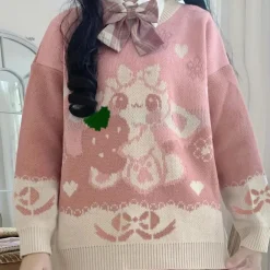 Truien & Vesten Dames*ADAH - Stijlvolle Zomerse Trui voor Dames Roze