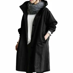 Jassen Dames*ADALEE - Lange waterdichte regenjas voor dames, perfect voor lente en zomer