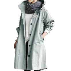 Jassen Dames*ADALEE - Lange waterdichte regenjas voor dames, perfect voor lente en zomer