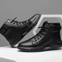 Schoenen Heren*ADELMO - Zwarte luchtige zomerlaarzen