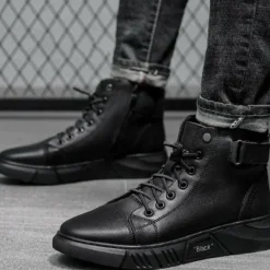 Schoenen Heren*ADELMO - Zwarte luchtige zomerlaarzen