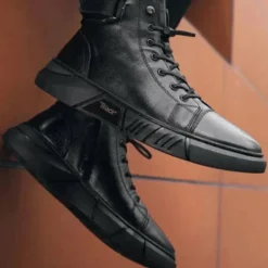 Schoenen Heren*ADELMO - Zwarte luchtige zomerlaarzen