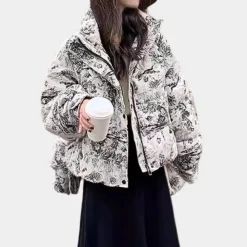 Jassen Dames*ADILA - Stijlvolle Winter Jas voor Dames Wit