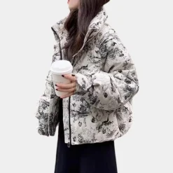 Jassen Dames*ADILA - Stijlvolle Winter Jas voor Dames Wit