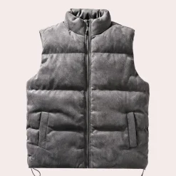 Truien & Vesten Heren*Adorjan - Lichte gewatteerde zomer vest voor heren