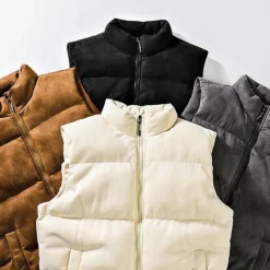 Truien & Vesten Heren*Adorjan - Lichte gewatteerde zomer vest voor heren