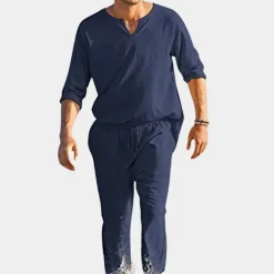 Sets Heren*Adorjan - Moderne Katoenen herenset 2-delig voor Zomeravonturen