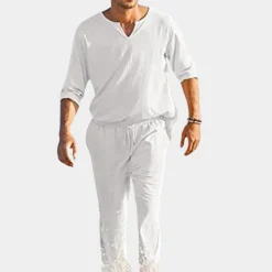 Sets Heren*Adorjan - Moderne Katoenen herenset 2-delig voor Zomeravonturen