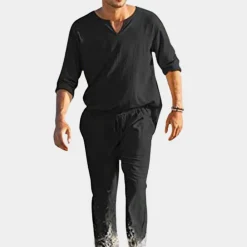 Sets Heren*Adorjan - Moderne Katoenen herenset 2-delig voor Zomeravonturen