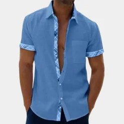 Shirts Heren*Adrean - Casual en lichtgewicht herenoverhemd voor de zomer