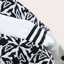 Jassen Dames*ADREANA - Casual Winterjas voor Dames Zwart Wit