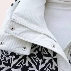 Jassen Dames*ADREANA - Casual Winterjas voor Dames Zwart Wit