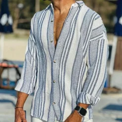 Shirts Heren*Adrian - Heren zomerse kustbries shirt