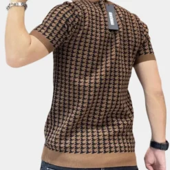 Shirts Heren*Adrianus - Houndstooth stijl zomer overhemd voor heren