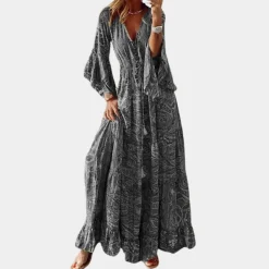 Jurken & Jumpsuits Dames*Agathe - Boheemse lange zomerjurk voor vrouwen