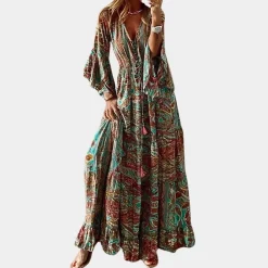 Jurken & Jumpsuits Dames*Agathe - Boheemse lange zomerjurk voor vrouwen