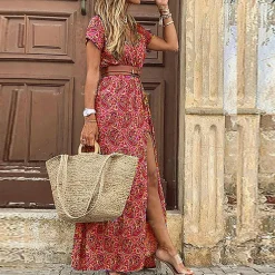 Jurken & Jumpsuits Dames*AGNES - Stijlvolle en elegante boho zomerjurk