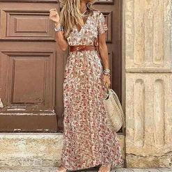 Jurken & Jumpsuits Dames*AGNES - Stijlvolle en elegante boho zomerjurk