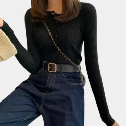 Truien & Vesten Dames*Aija - Stretchy en geribde damestrui voor de zomer