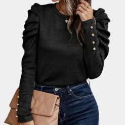 Blazers & Blouses Dames*Aimee - Luchtige damesblouse met pofmouwen voor de zomer