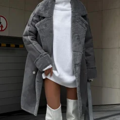 Jassen Dames*Aitana - Luxe Lang Dames pluche jas