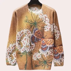 Truien & Vesten Dames*ALEGRIA - Comfortabele Lente/Zomer Trui voor Dames Bruin