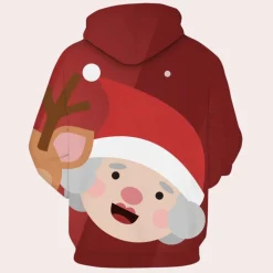Jassen Heren*ALEK - Geraffineerde Kersthoodies voor Heren Rood