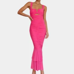 Jurken & Jumpsuits Dames*Aleksandra - Stijlvolle en nauwsluitende maxi-jurk voor dames, perfect voor de zomer