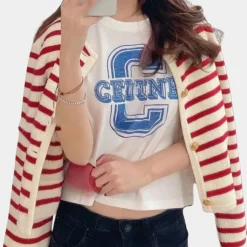 Truien & Vesten Dames*Alenka - Stijlvol gestreept zomer vest voor dames