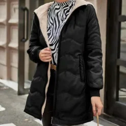 Jassen Dames*ALEYNA - Klassieke Winterjas voor Dames Zwart