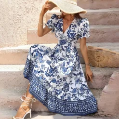 Jurken & Jumpsuits Dames*ALIANA - Elegante zomer bloemenjurk