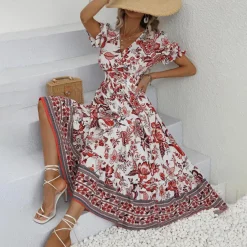 Jurken & Jumpsuits Dames*ALIANA - Elegante zomer bloemenjurk