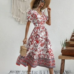 Jurken & Jumpsuits Dames*ALIANA - Elegante zomer bloemenjurk