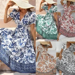 Jurken & Jumpsuits Dames*ALIANA - Elegante zomer bloemenjurk