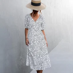 Jurken & Jumpsuits Dames*ALKMINI - Stijlvolle zomerse midi-jurk