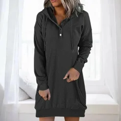 Jurken & Jumpsuits Dames*ALLEGRA - Lente/Zomer casual hoodie jurk