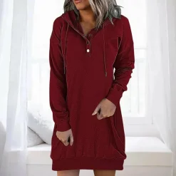 Jurken & Jumpsuits Dames*ALLEGRA - Lente/Zomer casual hoodie jurk