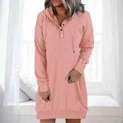 Jurken & Jumpsuits Dames*ALLEGRA - Lente/Zomer casual hoodie jurk