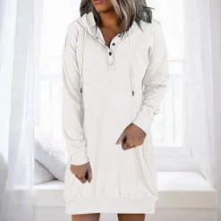 Jurken & Jumpsuits Dames*ALLEGRA - Lente/Zomer casual hoodie jurk