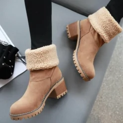 Damesschoenen*Allison - Trendy Korte Vrouwen Laarzen