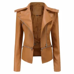 Leren Jassen Dames*ALOJZIJA - Stijlvolle leren zomerjas