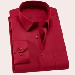 Shirts Heren*Alphonse - Klassiek kreukvrij zomer overhemd voor mannen