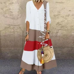 Jurken & Jumpsuits Dames*ALTHAIA - Stijlvolle en elegante lange zomerjurk