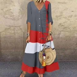 Jurken & Jumpsuits Dames*ALTHAIA - Stijlvolle en elegante lange zomerjurk