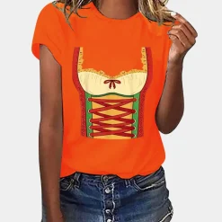 Topjes & Shirts Dames*Amaya - Modieus dames T-shirt voor Zomer en Oktoberfest