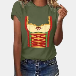 Topjes & Shirts Dames*Amaya - Modieus dames T-shirt voor Zomer en Oktoberfest